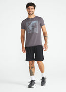 Camiseta Masculina Manga Curta Thermodry Passaros - CINZA