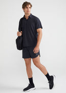 Polo Masculino Manga Curta Selada - PRETO