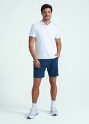Polo Masculino Manga Curta Premium - BRANCO